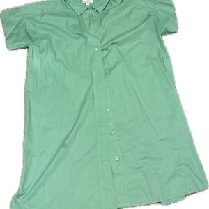 LOFT Outlet Teal Button-Front Shirt